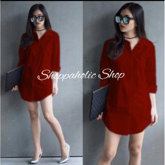shoppaholic shop hem kemeja shinta maroon lazada indonesia shoppaholic shop hem kemeja shinta maroon lazada indonesia