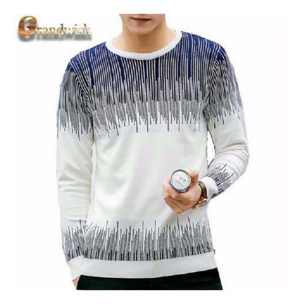 sweater rajut pria -GRADASI WHITE -rajut tribal