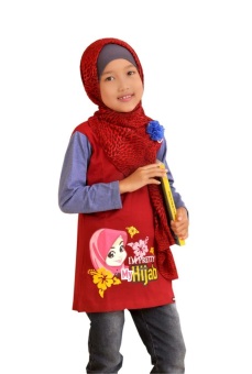 Syamsakids Baju Muslim Anak SL064 - Pretty Hijab - Merah