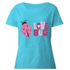 Sz Graphics Love Bugs T Shirt Wanita-Biru
