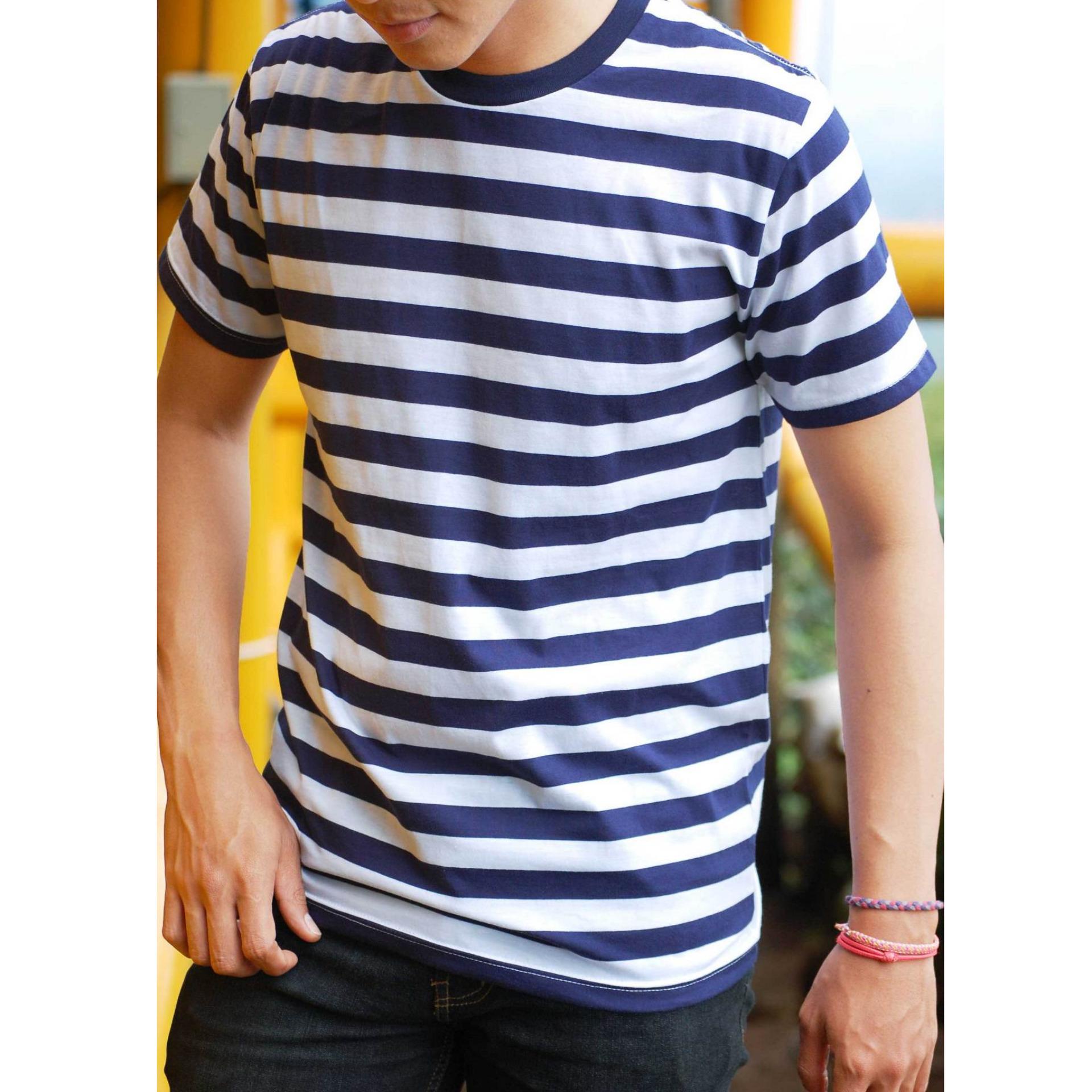 T Shirt Strip Garis Merah Putih Update Daftar Harga Terbaru Indonesia T shirt Strip Garis Biru Navy