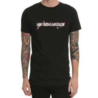 Jual Taman suara logam dicetak t shirt (Hitam) Online ...