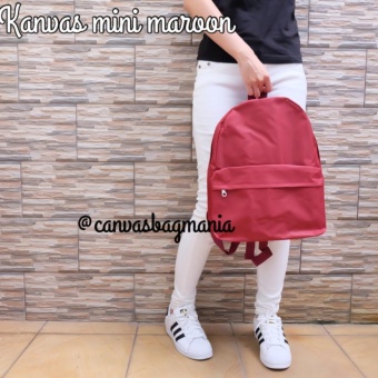 jual tas ransel kanvas polos ukuran mini kecil maroon canvasbagmania di lazada omjoni jual tas ransel kanvas polos ukuran mini kecil maroon canvasbagmania di lazada omjoni
