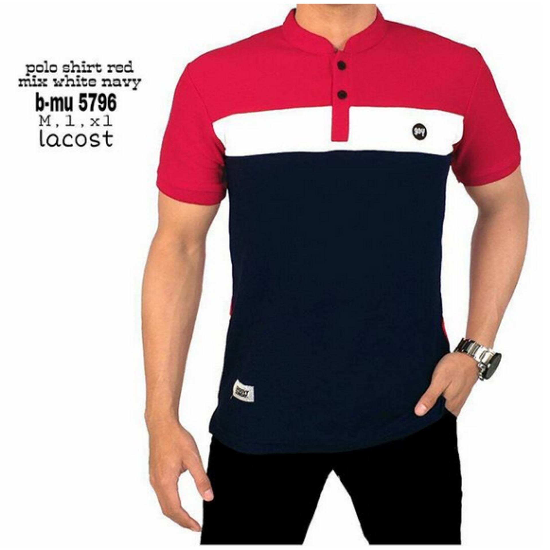 the most Kaos Polo shirt merah hitam kaos pria kaos distro kaos slimfit termurah terlariskaos remaja cowok kaos santai kaos 2 warna kombinasi warna two tone kaos trend kaos kerja