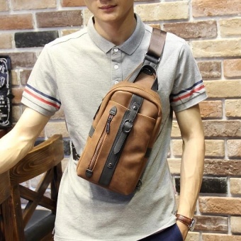 The New Trend Of Korean Leisure Chest Pack Crazy Horse Male Package Man SATCHEL BAG BAG Chest Tide - Intl Juli 2019 - 3 The new trend of Korean leisure chest pack Crazy Horse male package man SATCHEL BAG BAG chest tide - intl - 3
