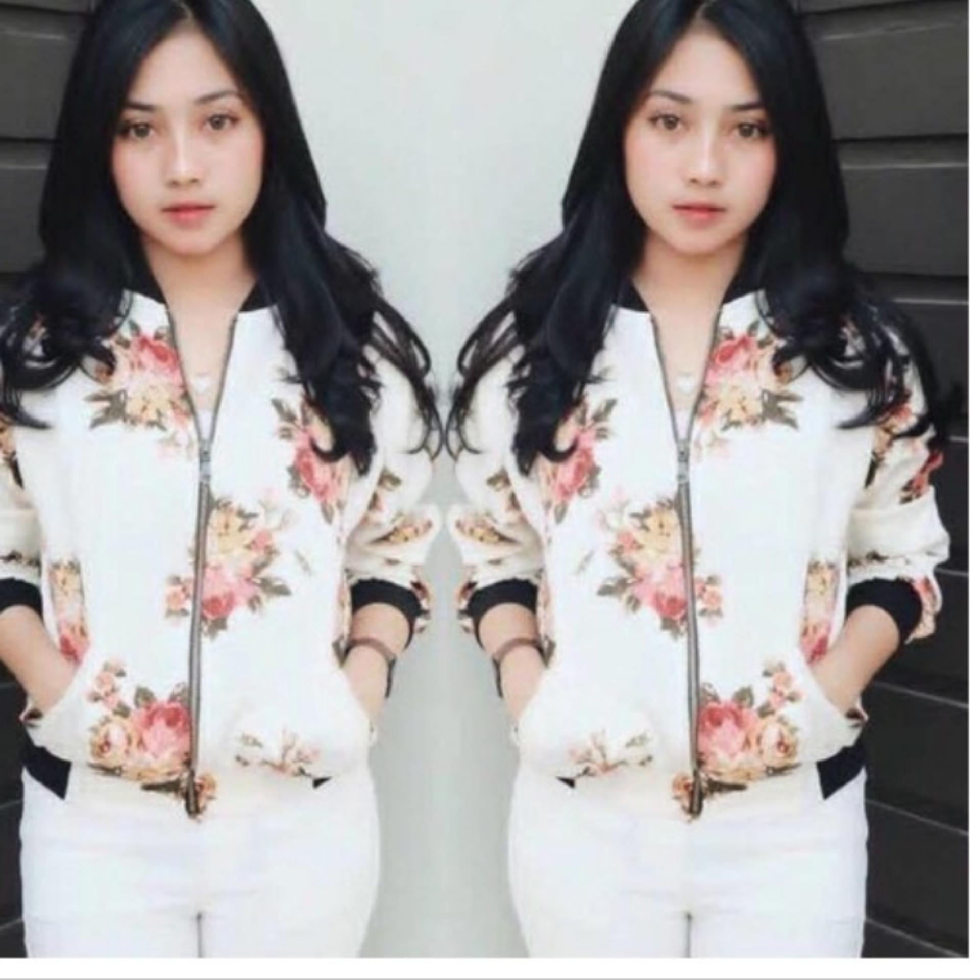 tokolobo jaket bomber wanita arisa putih tokolobo jaket bomber wanita arisa putih