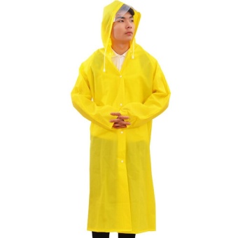Gambar toobony Unisex Translucent Raincoat, Eco friendly EVA Fashion Lightweight Raincoat Rain Cape Poncho With Backpack Position,Yellow   intl