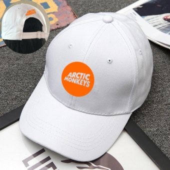 Gambar Topi Baseball Artic Monkey Orange White Premium