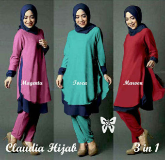 Galeri Produk trend baju hijab celana pashmina uk l maroon .
