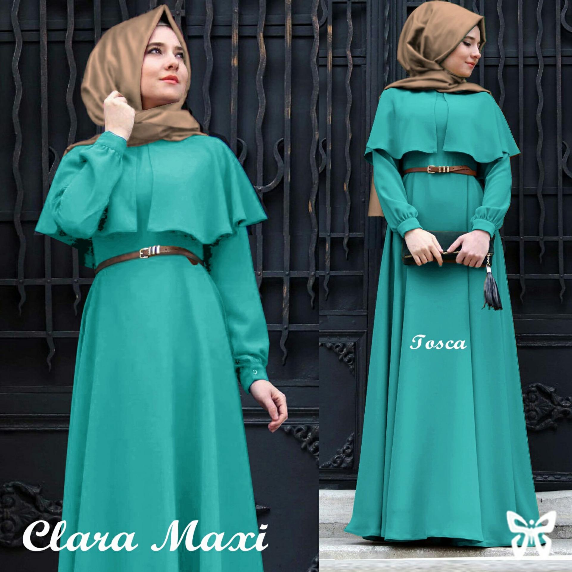 UC [Best Seller] Baju Maxi Dress GAMIS Kirana / Hijab Muslim / Muslim Syari Syar'i Hijab Clara / Busana Muslimah / Kebaya Modern (Aracl)  SS - Maroon - A0007 D2C