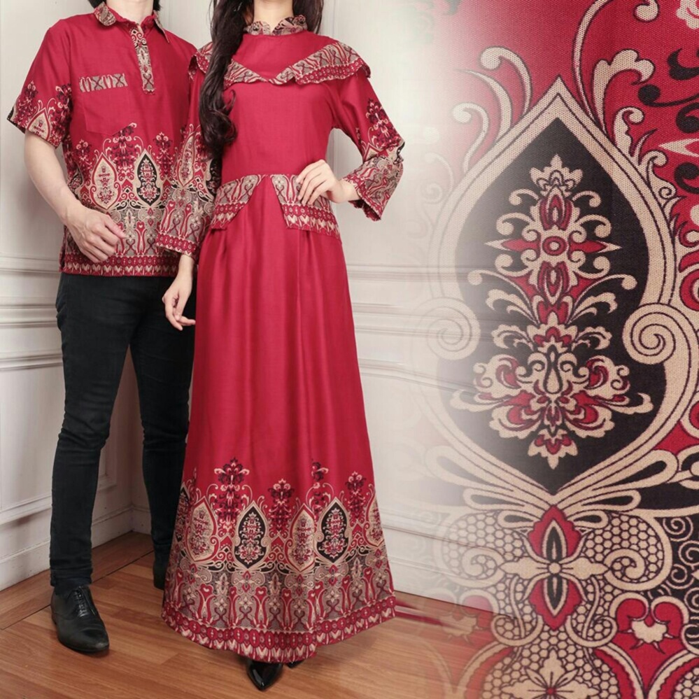 UC Couple Baju Batik Couple Kebaya Kutu Baru Kemeja Pria Modern (namayalu) 7T - KUNING / Kebaya Modern / Dress Gamis Pesta / Kemeja lengan pendek / Pakaian Muslim