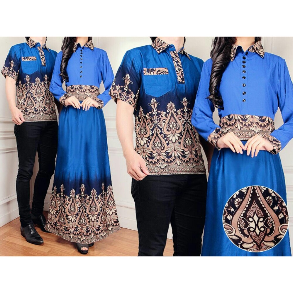 UC Couple Baju Batik Couple Kebaya Kutu Baru Kemeja Pria Modern (namayalu) 7T - KUNING / Kebaya Modern / Dress Gamis Pesta / Kemeja lengan pendek / Pakaian Muslim