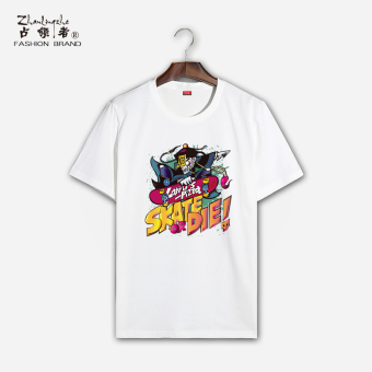 Gambar Ulzzang Jepang Musim Panas Pria Anak Laki laki T shirt Kemeja (Putih 201) (Putih 201)