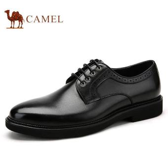Gambar Unta titik ujung gaun bisnis sepatu Formal pria sepatu kulit(hitam)   International