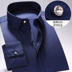 Warna Solid Pria (Putih Lengan Pendek Cuihua Kerah Kemeja. Source ·