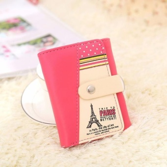 Wanita Menara Eiffel Koin Dompet Pendek Dompet Kartu Pemegang Tas Tangan - Semangka Merah Mei 2018 - 3 Wanita Menara Eiffel koin dompet pendek dompet kartu pemegang Tas Tangan - semangka merah - 3
