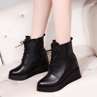 Women Sexy Platform Boots Fashion Punk Square Ankle Boots Black For Women Shoes - Intl Juni 2018 - 3 Women Sexy Platform Boots Fashion Punk Square Ankle Boots Black For Women Shoes - intl - 3