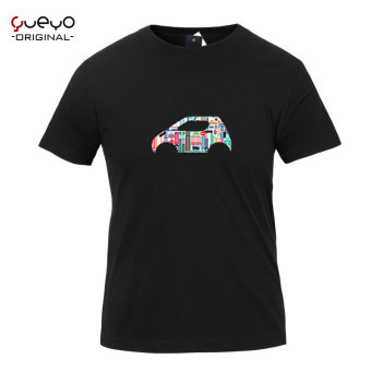 Gambar Wyatt tur AE86 pasang laki laki dicetak lengan pendek t shirt (Mobil mini hitam)