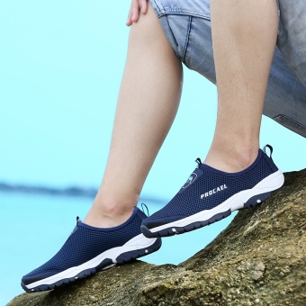 YOZOH Sepatu Olahraga Pria Sepatu Outdoor Hiking Sepatu Casual Running Slip-Ons & Loafers-Dark Blue - Intl April 2018 - 3 YOZOH Sepatu Olahraga Pria Sepatu Outdoor Hiking Sepatu Casual Running Slip-Ons & Loafers-Dark blue - intl - 3