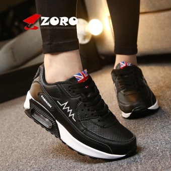 ZORO Women Sneakers Breathable Running Shoes Sport Shoes For WomenOutdoor Sneakers Sport Athletic Sneakers Sukan Wanita (Black andWhite) - intl