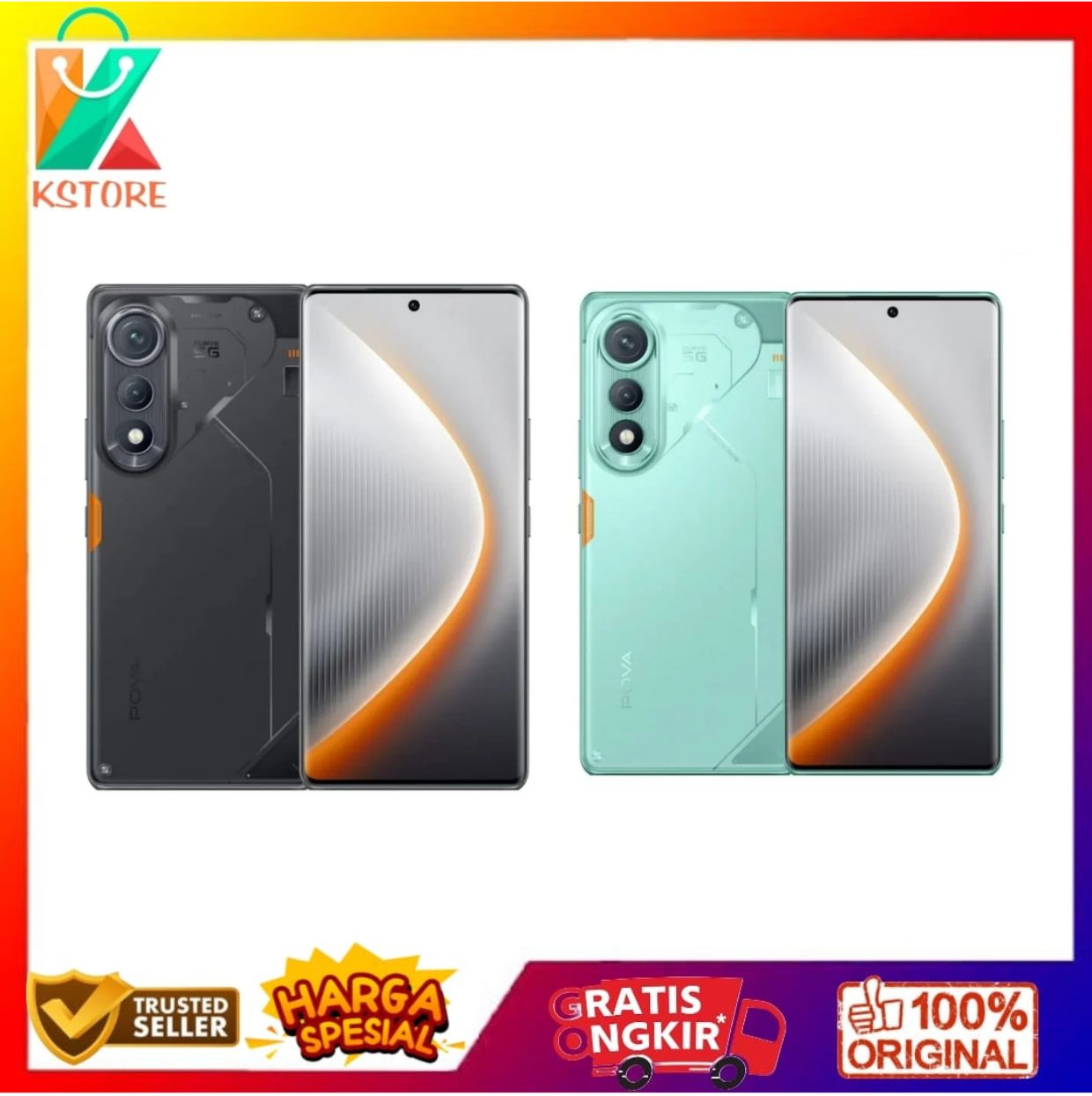 TECNO POVA 7 CURVE 5G 8/256 NEW GARANSI RESMI Giá 2,999,000 Đồng*Miễn phí vận chuyển