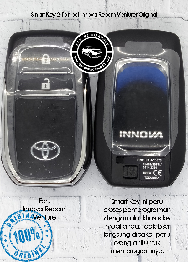 Kunci Remote Smart Key Innova Venturer 2 Tombol Harga 900,000 rupiah*Gratis Ongkir