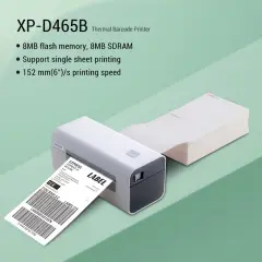 PRINTER BARCODE THERMAL LABEL XPRINTER XP-D465B 110MM - A6 KONEKSI USB - BLUETOOTH SETARA BLUEPRINT MD110D