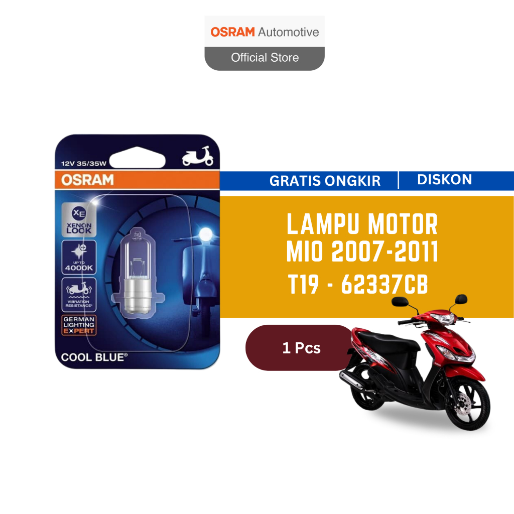 Osram Lampu Depan Motor Yamaha Mio 2007 - 2011 62337CB Harga 20,700 Ringgit*Penghantaran Percuma