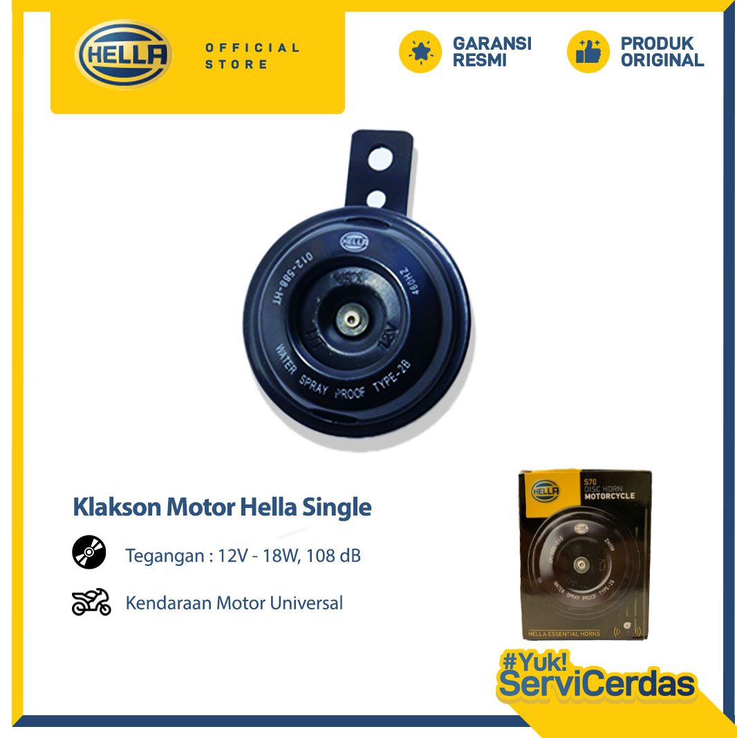 Klakson Disc Hella Motorcycle Single Horn 12V 108dB - Klakson motor Harga 48,000 Ringgit*Penghantaran Percuma