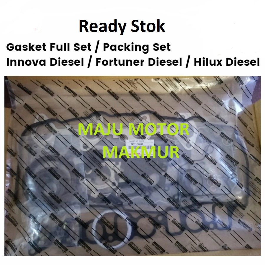 GASKET FULL SET / PACKING SET INNOVA DIESEL FORTUNER DIESEL HILUX DIESEL 2.5CC Harga 500,000 rupiah*Gratis Ongkir