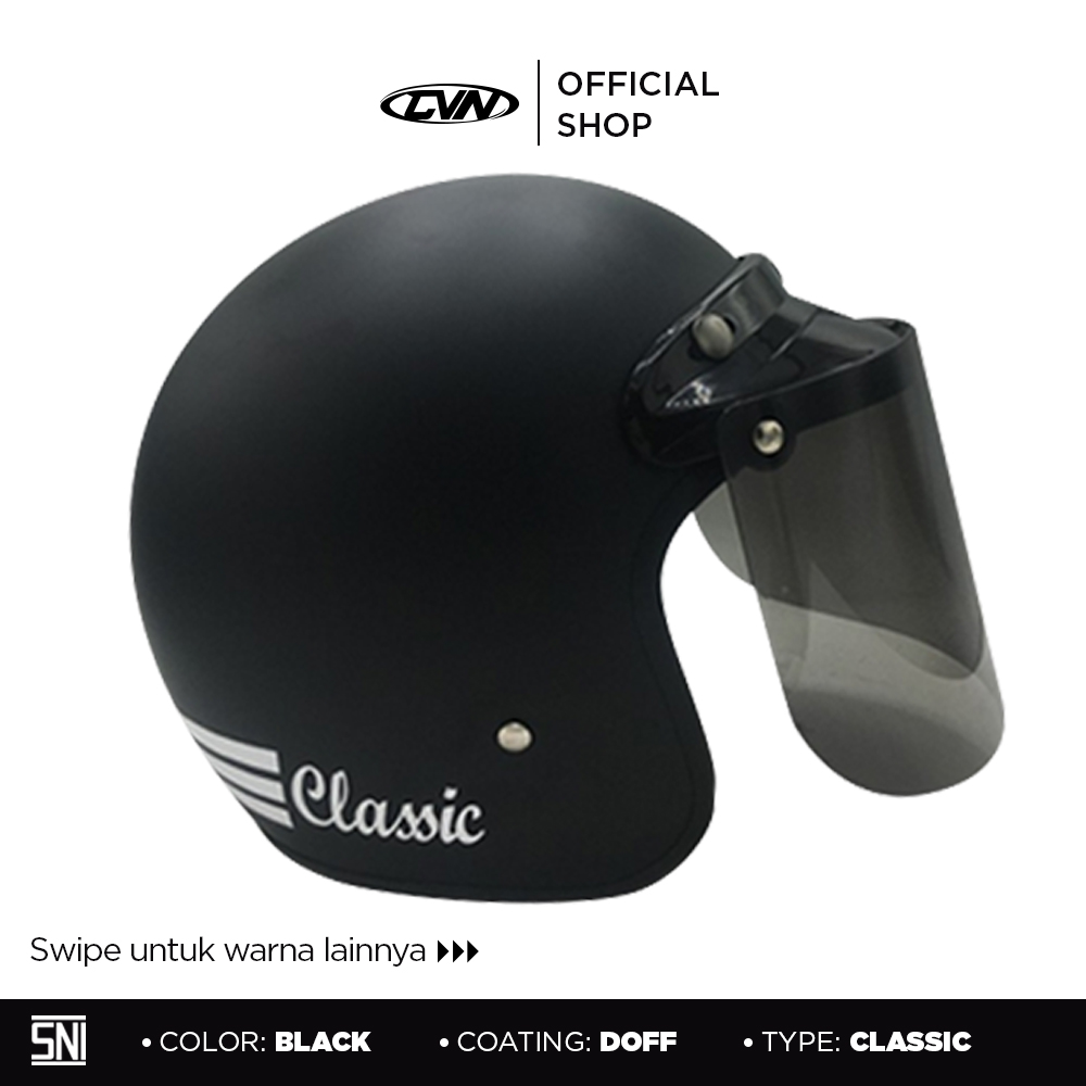 CVN - Helm Bogo Classic / Helm Retro Dewasa SNI Harga 82,500 rupiah*Gratis Ongkir