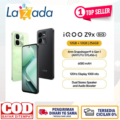 Vivo iqoo z9x 5G promo (12/256 | 8/256 | 8/128) NFC SD 6 Gen 1 120Hz Harga  2,380,800 Ringgit*Penghantaran Percuma
