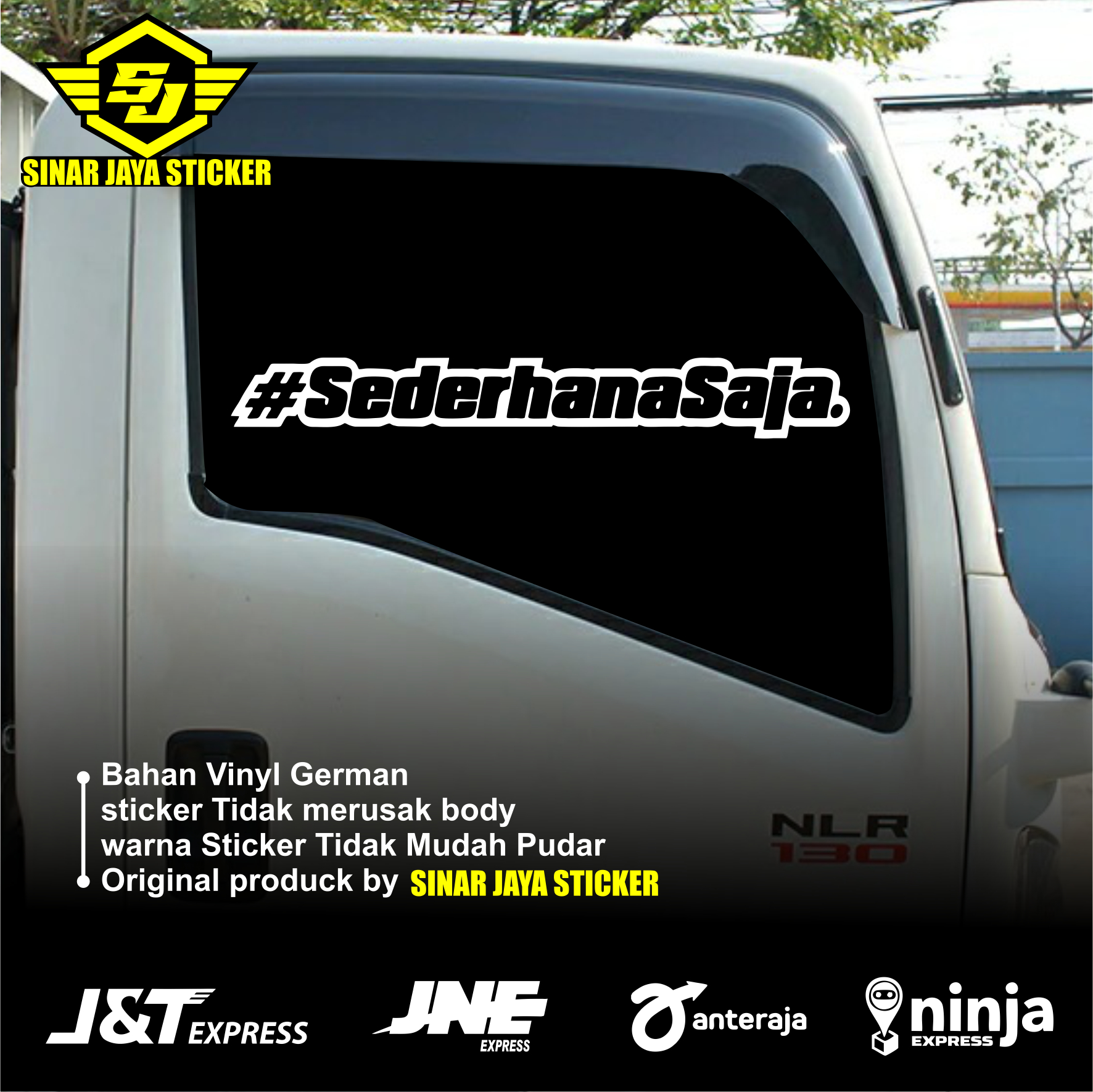 Simple Stickers, Just Cut Out Variations of Pickup Truck Car Window Stickers Harga 7,000 rupiah*Gratis Ongkir