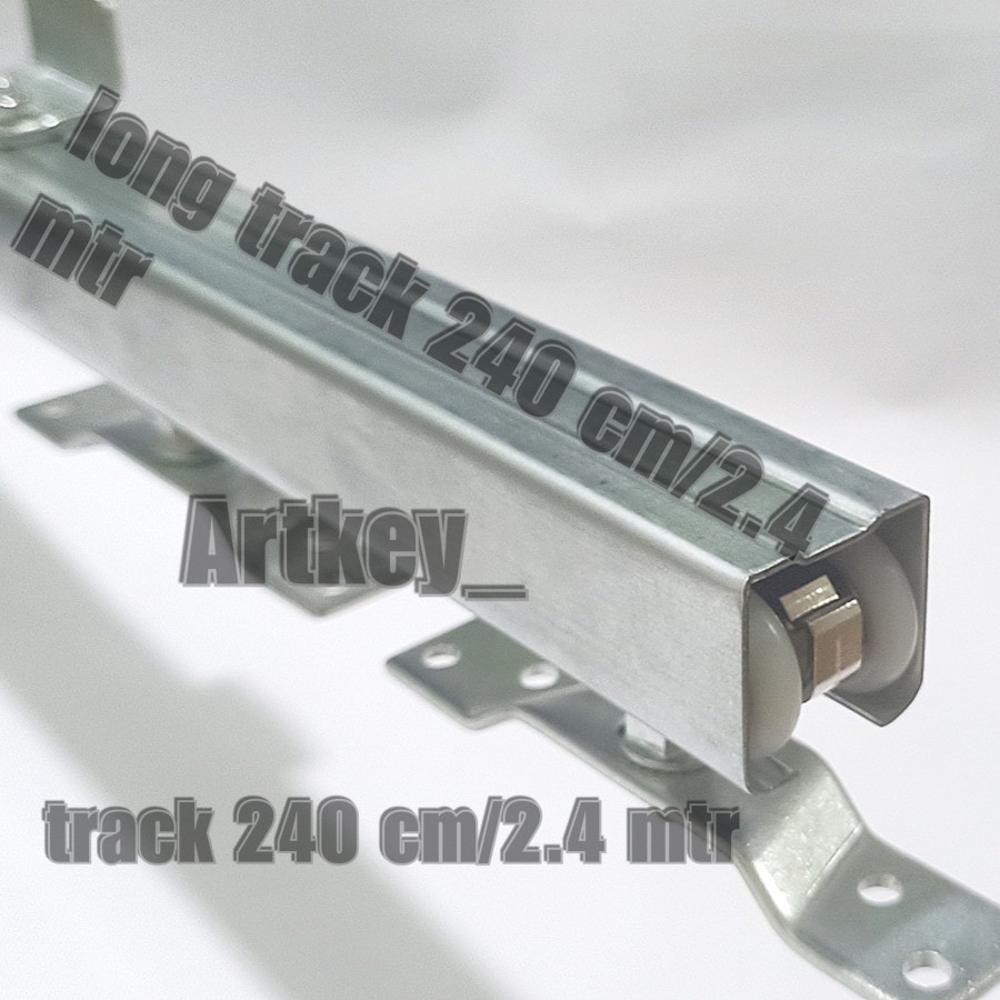 REL PINTU SLIDING/GESER GALVANIS/BESI TEBAL PANJANG 240 CM/ 2.4 METER Harga 159,300 rupiah*Gratis Ongkir