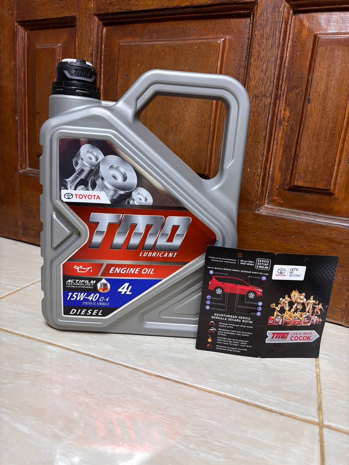 Tmo Diesel Car Oil 4L 15W-40 Ci-4 Toyota Diesel Car Oil Harga 169,999 rupiah*Gratis Ongkir