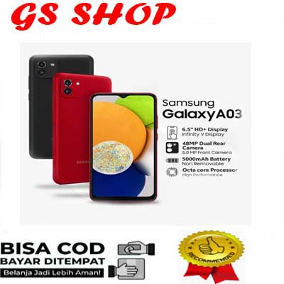 SAMSUNG GALAXY A03 4/64GB Harga  2,600,000 Ringgit*Penghantaran Percuma