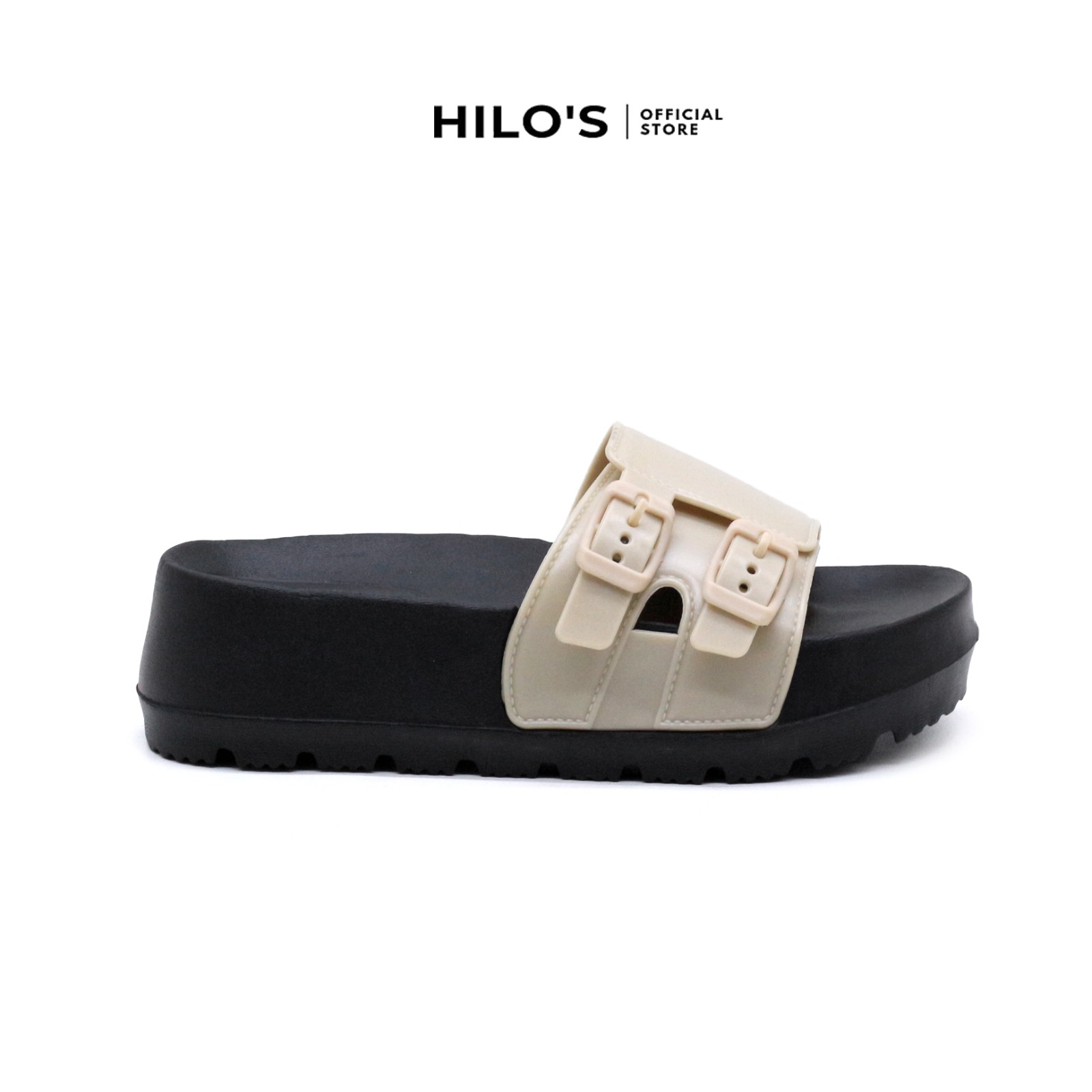 Hilo's - Women's Slippers, Latest Two-Buckle Rubber Sandals, Anti-Slip, Non-Slip, Soft Harga 35,405 rupiah*Gratis Ongkir