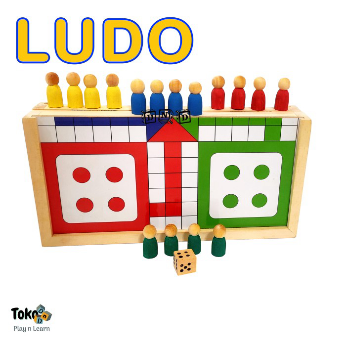Mainan Anak Keluarga Family Board Game Ludo Permainan Papan Kayu