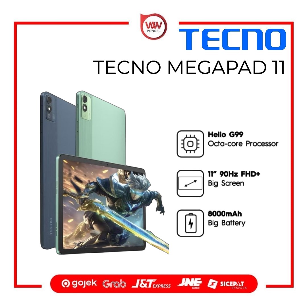 Tablet Tecno Megapad 11 Ram 8GB Internal 128GB Garansi Resmi Giá 2,499,000 Đồng*Miễn phí vận chuyển