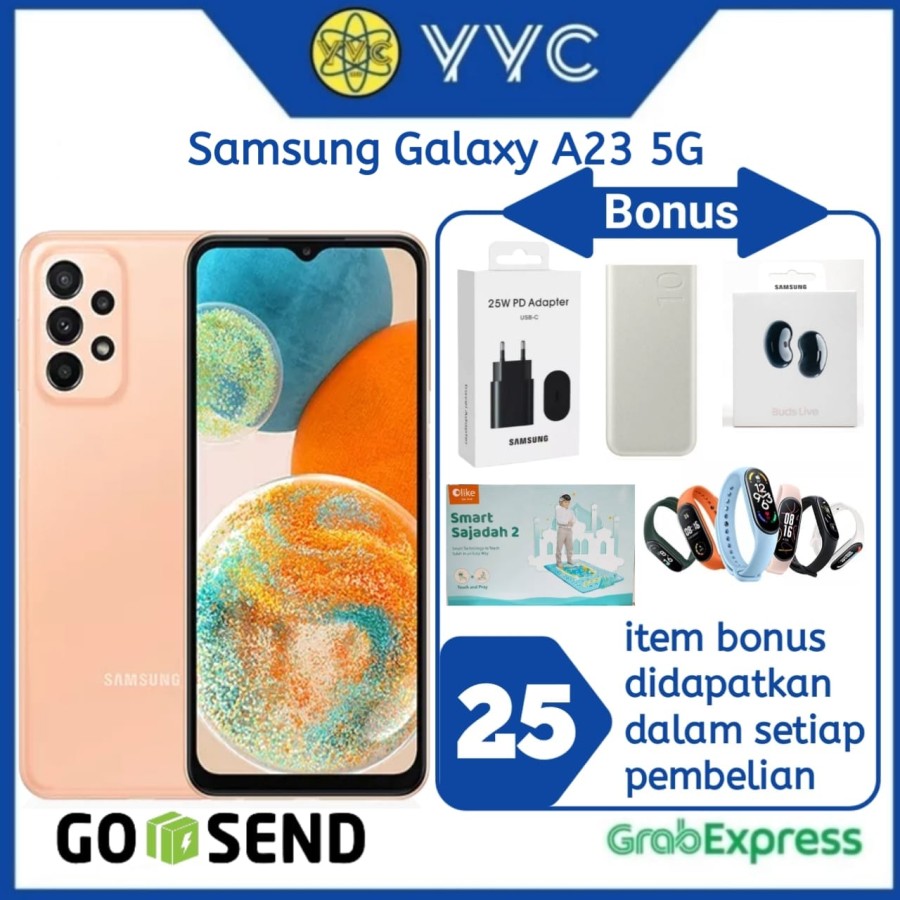 Samsung Galaxy A23 5G Ram 6/128GB - Garansi Resmi Harga 3,799,000 rupiah*Gratis Ongkir