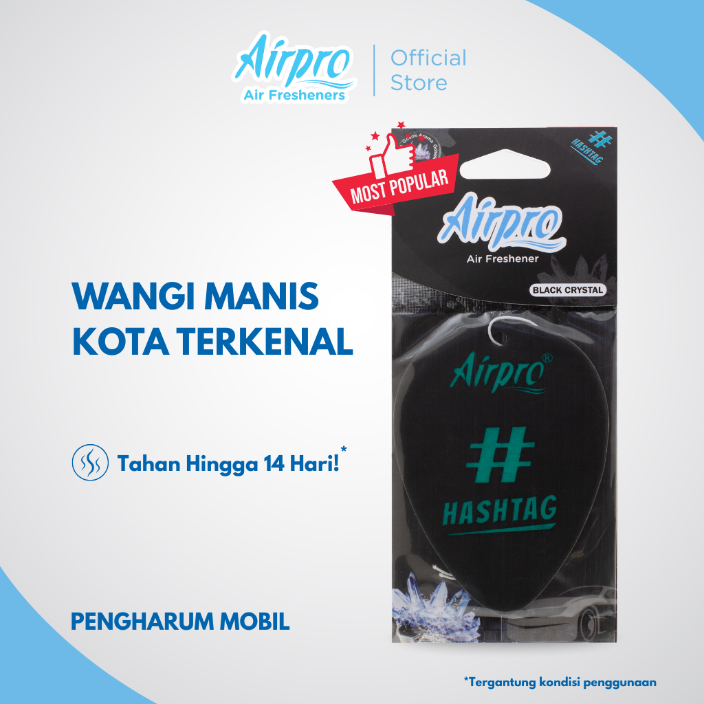 Airpro Hanging Paper Black Crystal Parfum Mobil Gantung Harga 14,985 Ringgit*Penghantaran Percuma