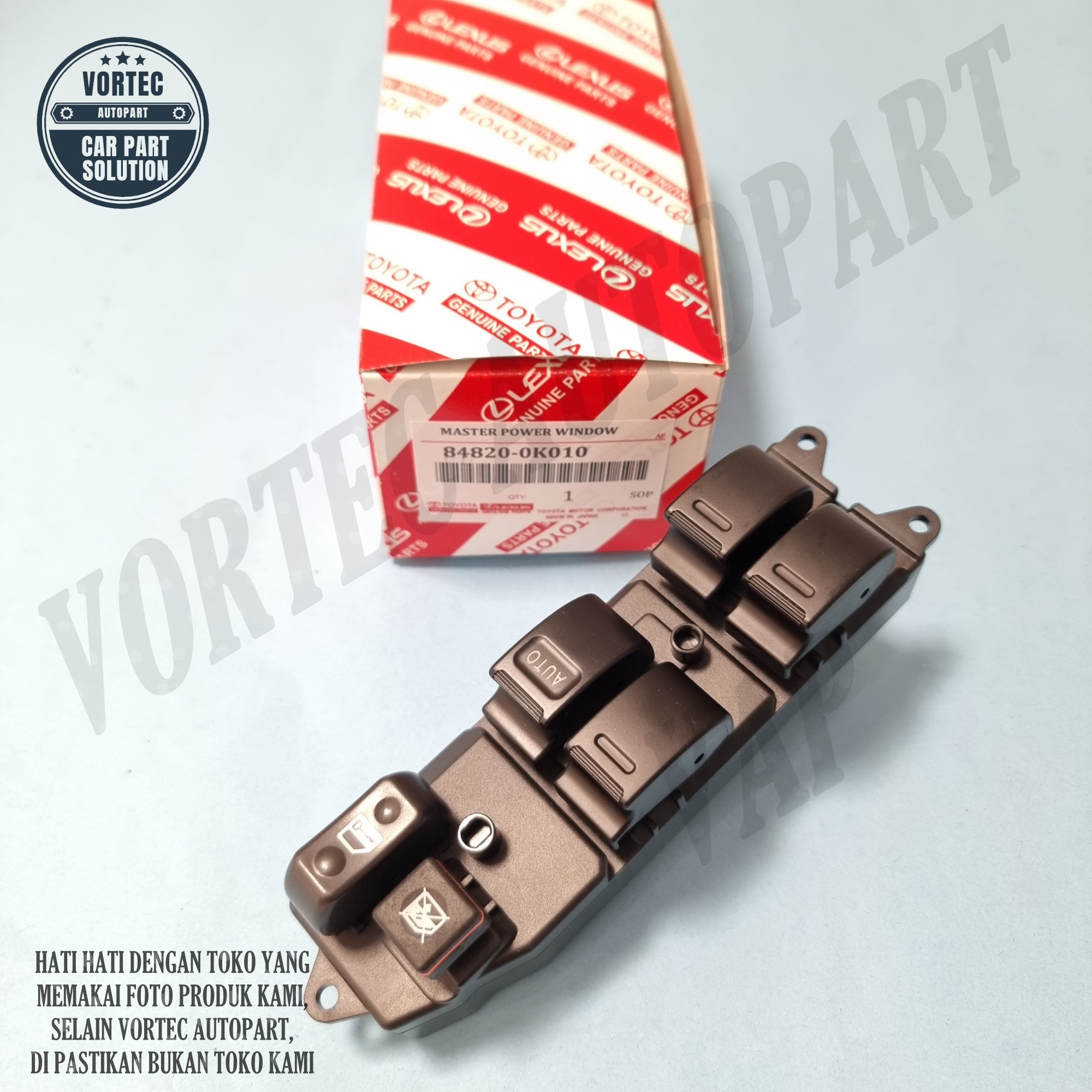 Saklar Power Window Master Power Window Innova Fortuner Hilux 2004 2005 2006 2007 2008 2009 2010 2011 2012 2013 2014 2015 Original Harga 245,000 rupiah*Gratis Ongkir