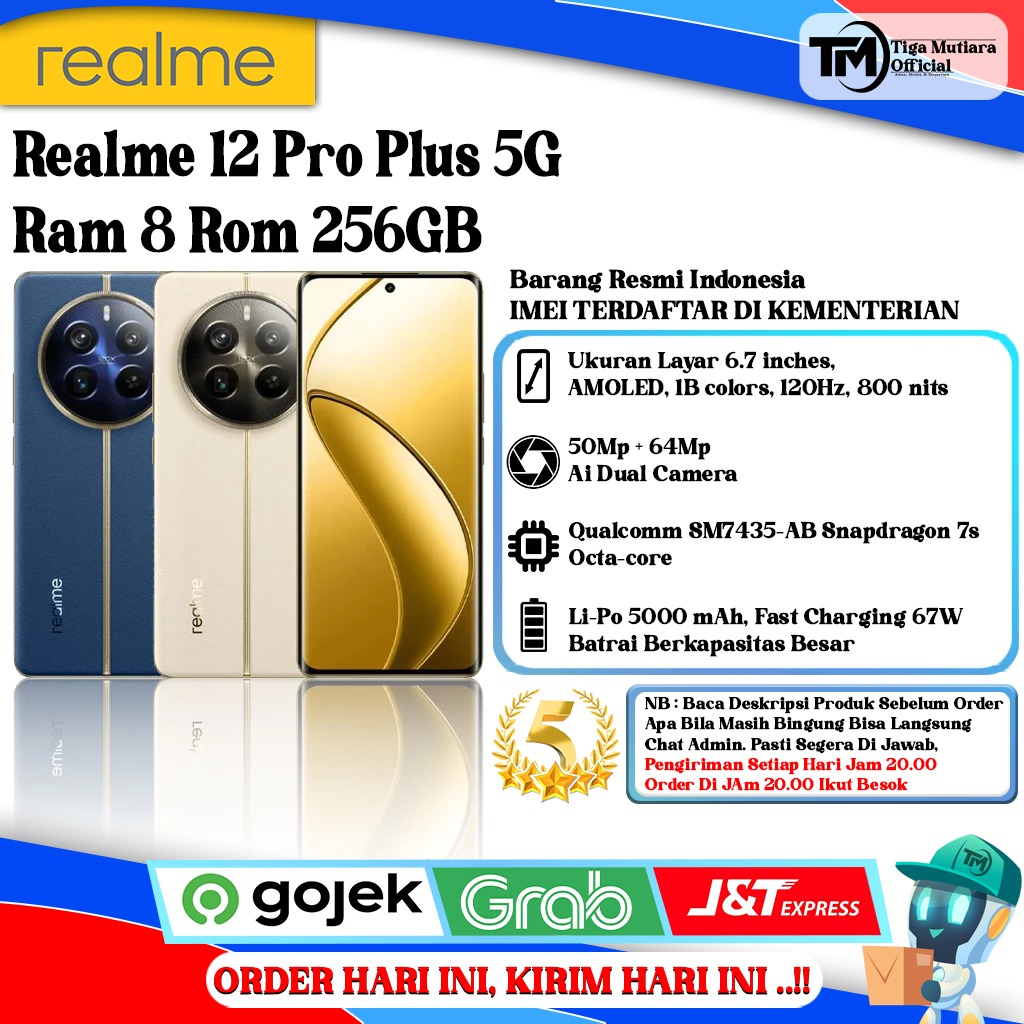 Realme 12 Pro Plus 5G Ram 8 Rom 256GB Giá 3,599,000 Đồng*Miễn phí vận chuyển