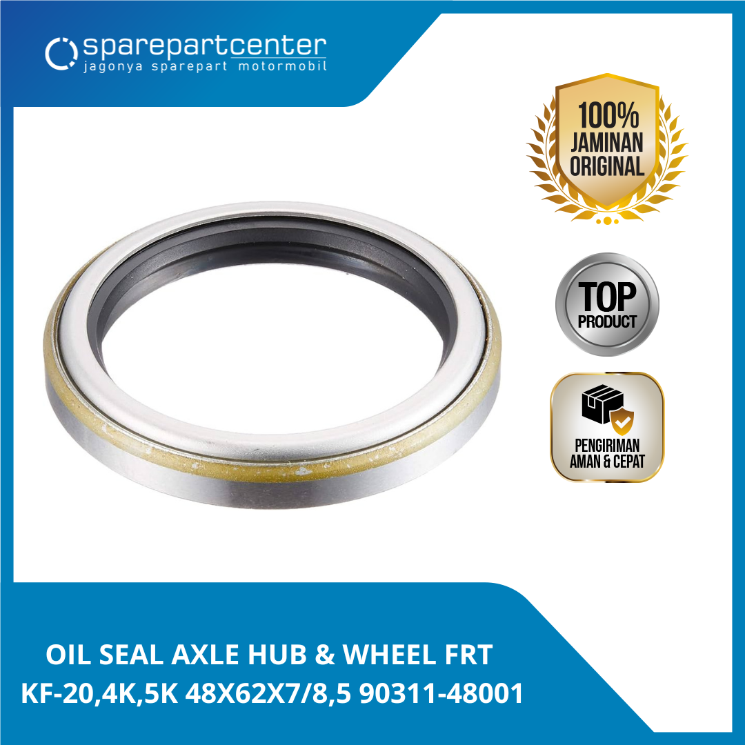 Oil Seal Axle Hub Front 48x62x7/8.5 – 90311-48001 – Toyota KF-20 / 4K / 5K – Seal Roda Depan Harga 8,000 rupiah*Gratis Ongkir