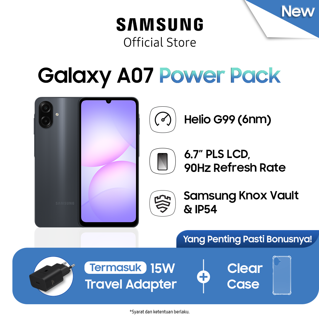 Samsung Galaxy A07 4/64 - Power Pack Harga 1,279,000 rupiah*Gratis Ongkir