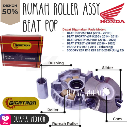 1 Set Roller Assy Housing Beat Pop New Fi Beat Fi Esp Vario 110 Fi Esp K44 Giá 90,344 Đồng*Miễn phí vận chuyển
