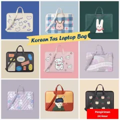 Tas Laptop Tahan cangan Jinjing Waterproof Dengan Tali Bahu Kartun Printing 13.3 14.1 15.6inch