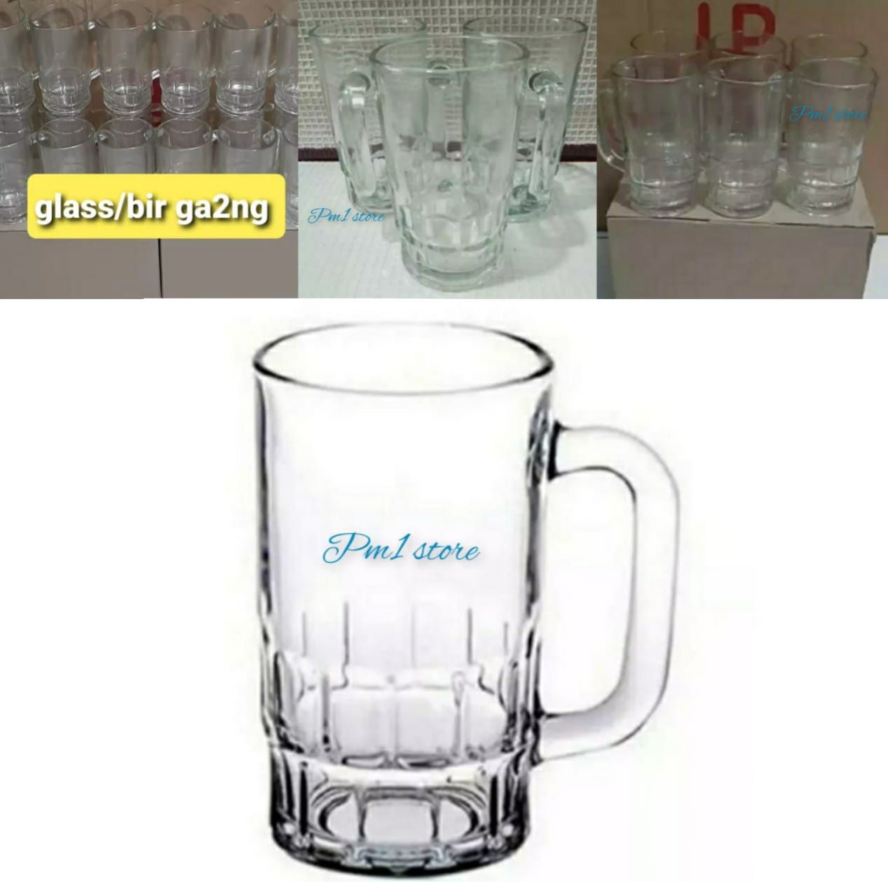 1 Dozen /12 Pcs/6Pcs Glass Cup/Glass Cup with Handle for Beer/Ice Glass/Tea Glass