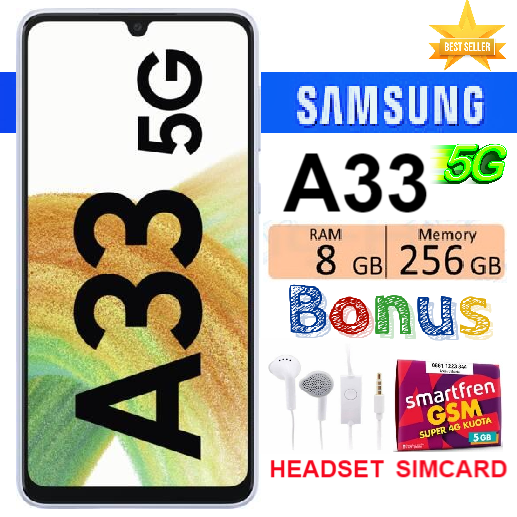 SALE!!! Samsung Galaxy A33 5G RAM 8/256 GB FULLSET Bergaransi - FREE SIM CARD Harga  2,750,000 Ringgit*Penghantaran Percuma