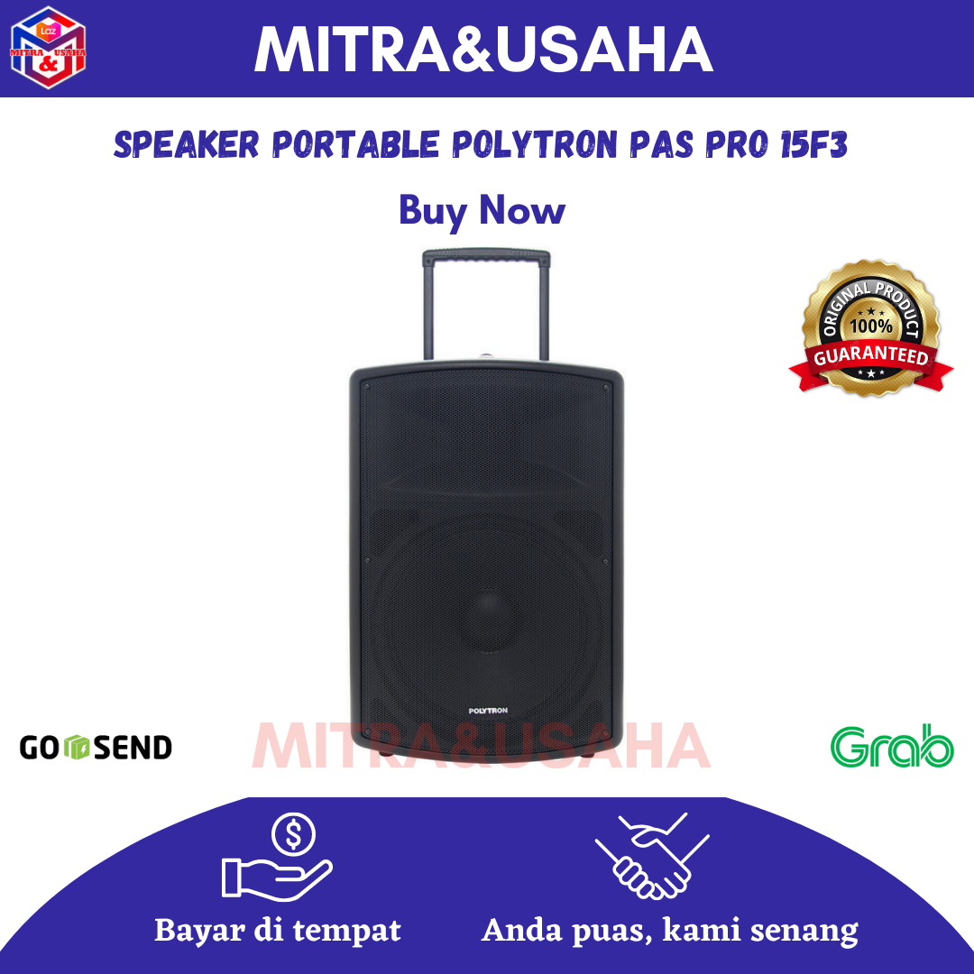 POLYTRON PAS-PRO15F3 PROFESSIONAL SPEAKER PORTABLE BLUETOOTH KARAOKE 15 INCH - BERGARANSI RESMI Harga 3,069,800 rupiah*Gratis Ongkir
